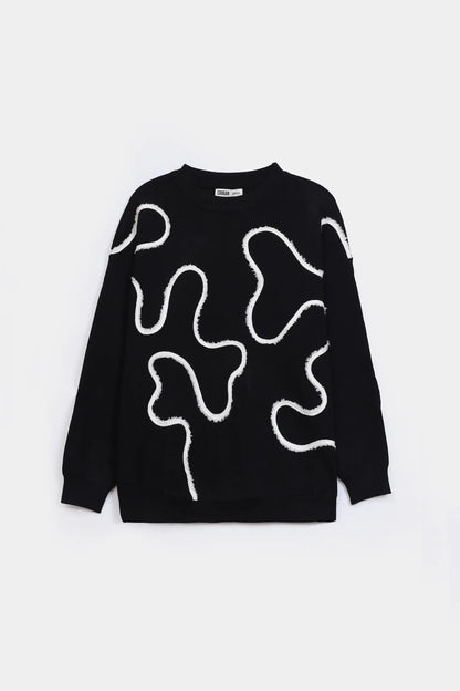Abstract Wave Sweater - Cougar Clothing