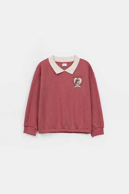 Contrast Collared Sweatshirt - Cougar Clothing