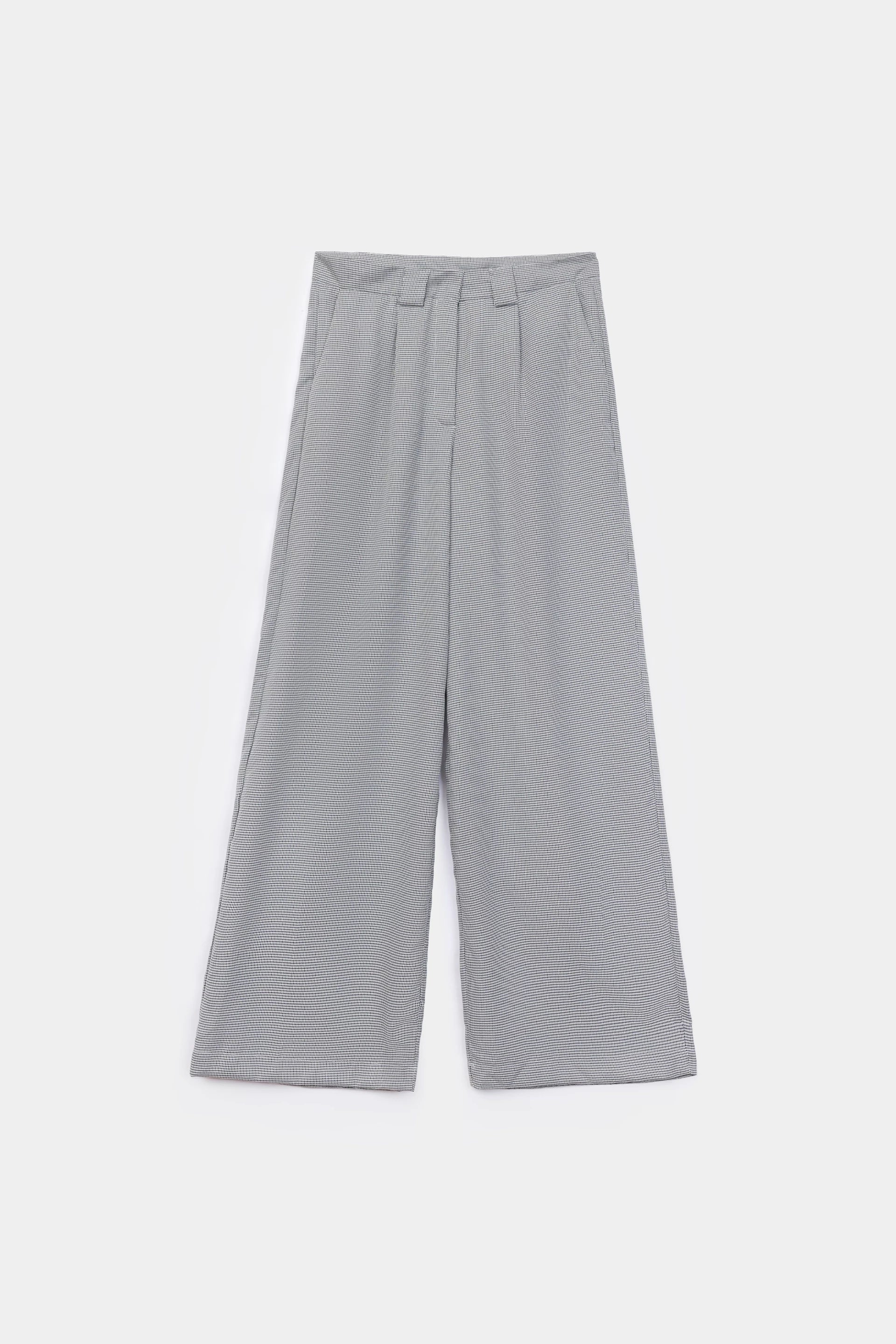 Wool-Mix Houndstooth Trousers - Cougar Clothing