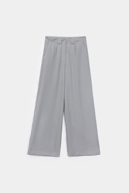 Wool-Mix Houndstooth Trousers - Cougar Clothing