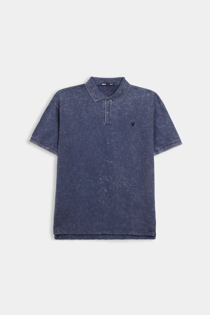 Denim Terry Polo - Cougar Clothing