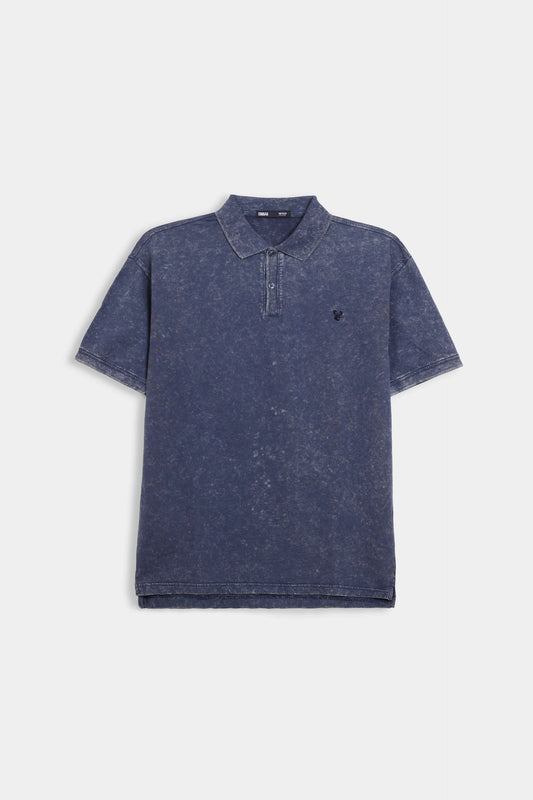 Denim Terry Polo - Cougar Clothing