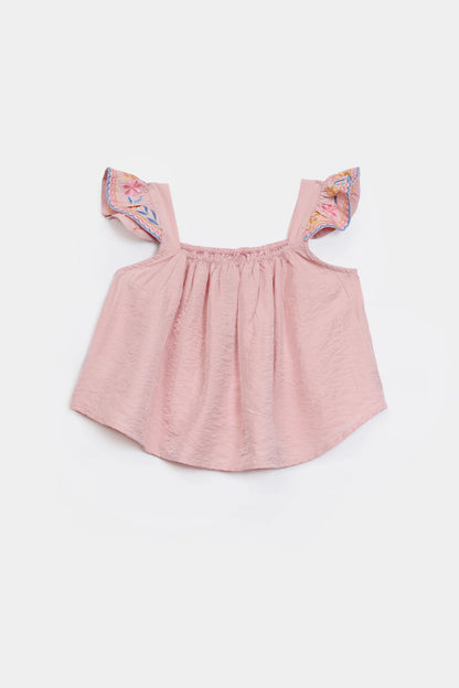 Sleeveless Embroidered Blouse - Cougar Clothing