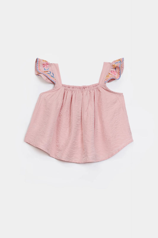 Sleeveless Embroidered Blouse - Cougar Clothing