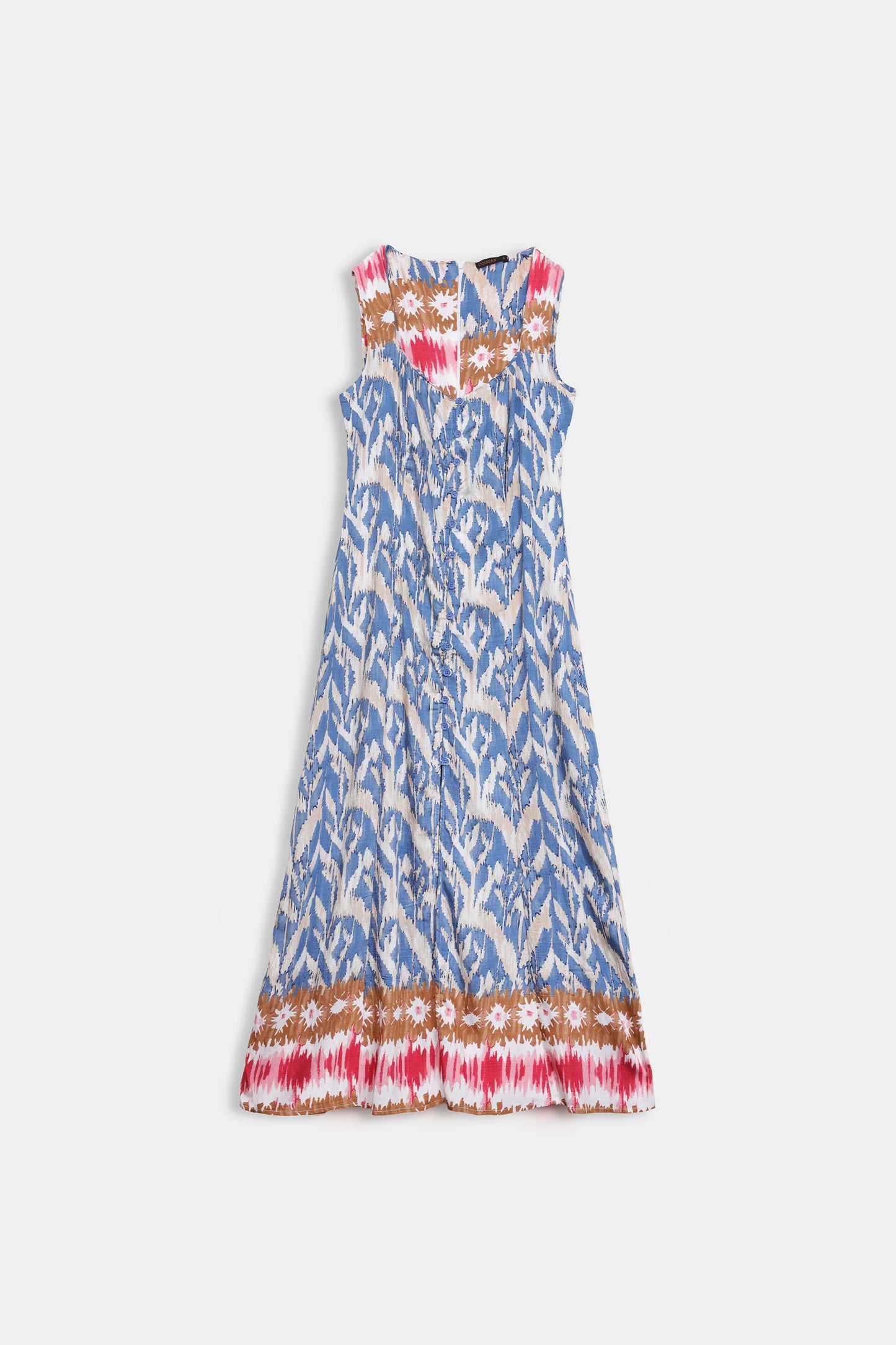 Printed Long Dress - Cougar Clothing