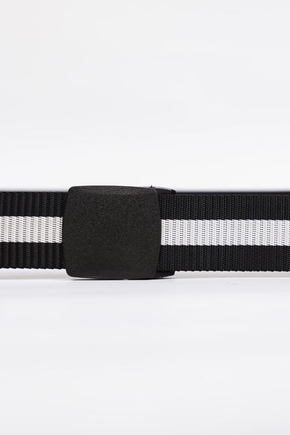 Contrast Striped Webbing Belt - Cougar Clothing