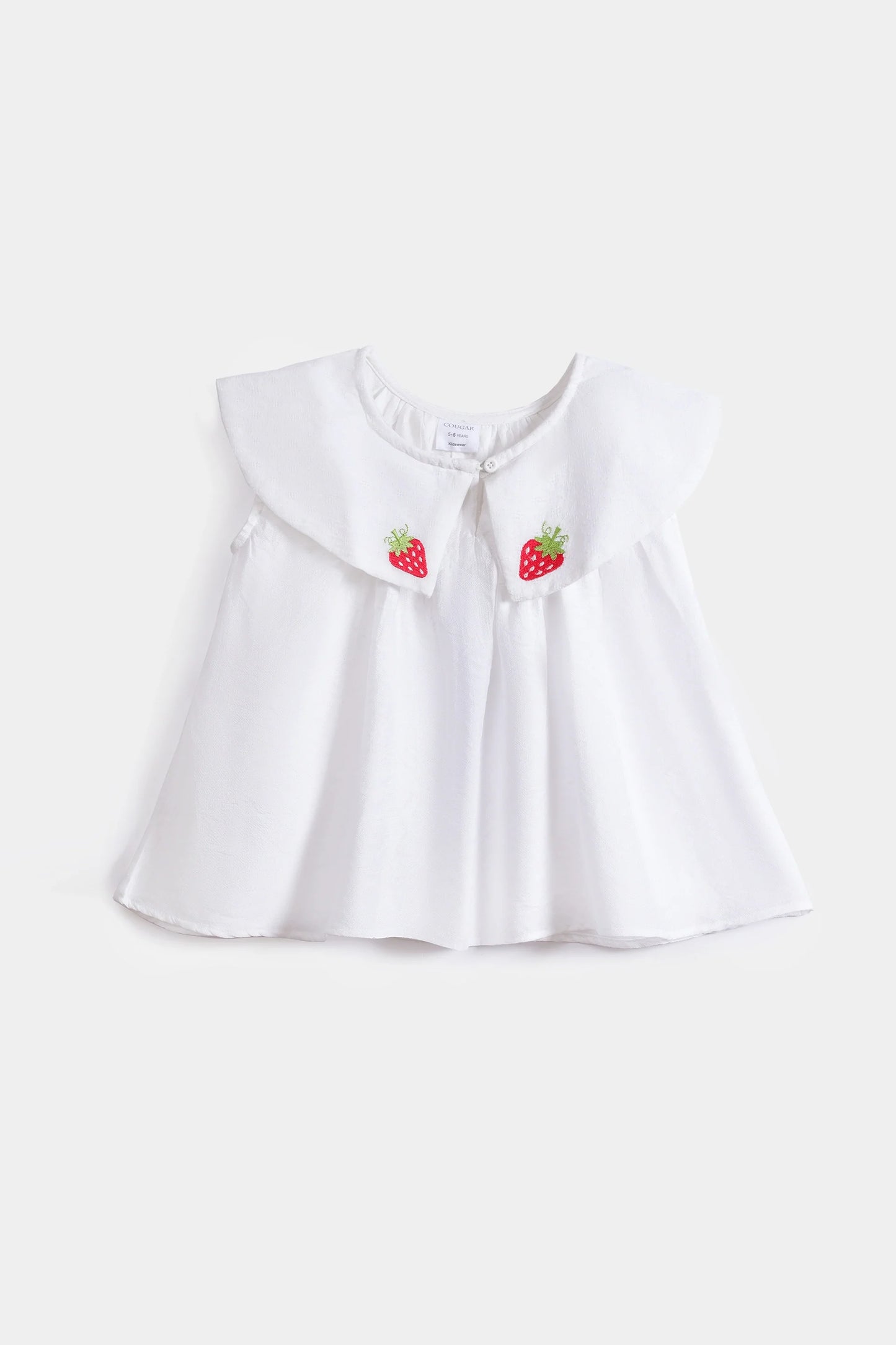 Bib Collar Embroidered Top - Cougar Clothing