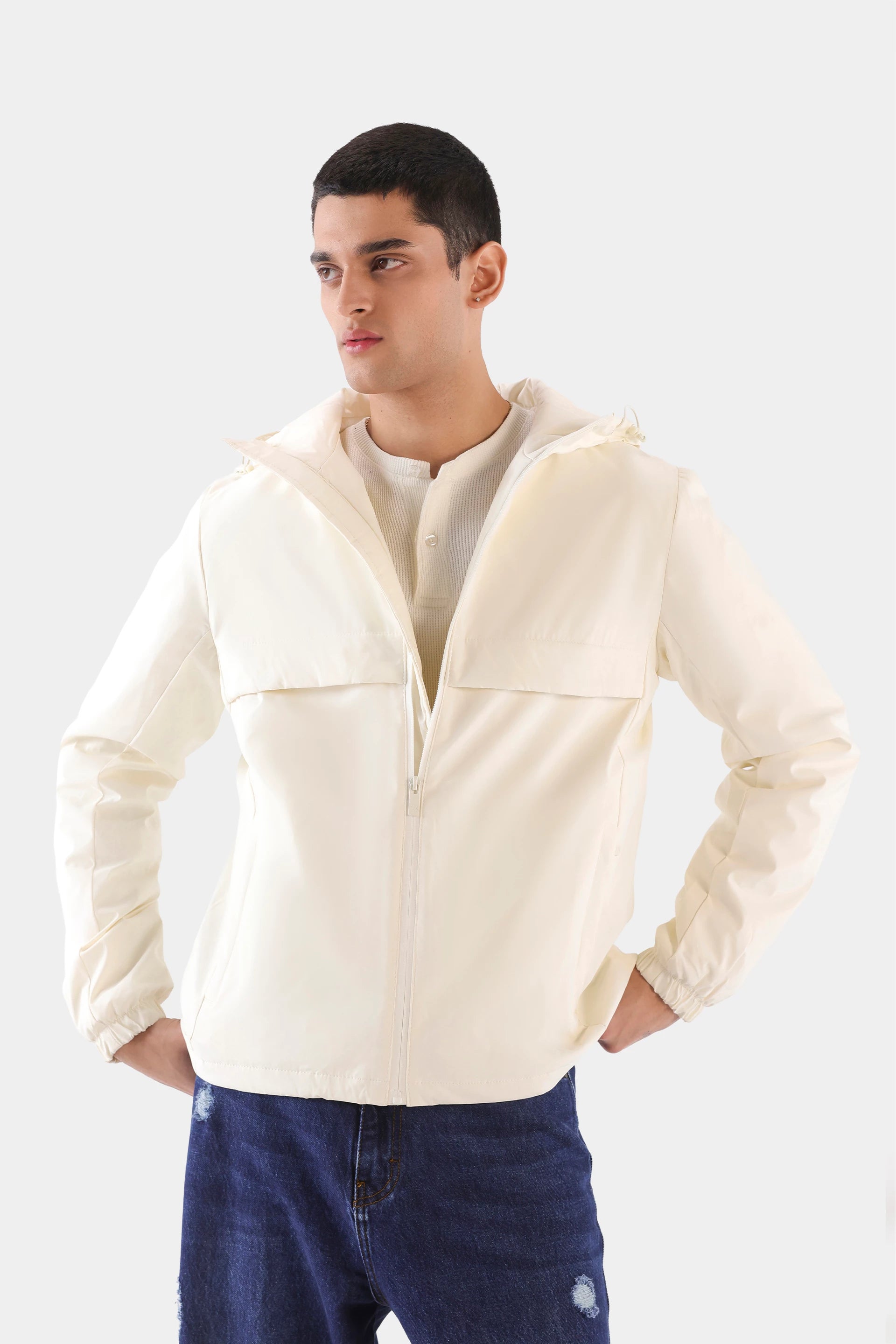 Hooded Zipper With Horizontal Seams - Cougar Clothing
