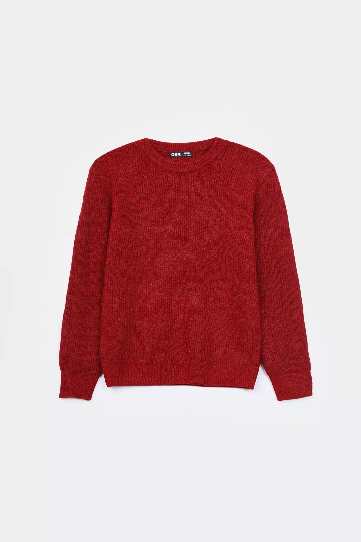 Crew Neck Knit Sweater - Cougar Clothing