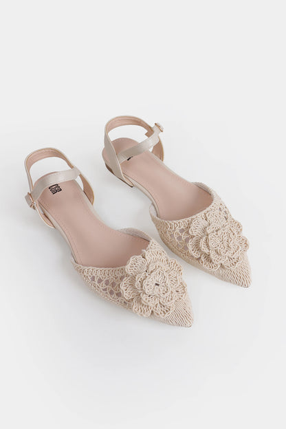 Embroidered Slingback Sandals - Cougar Clothing