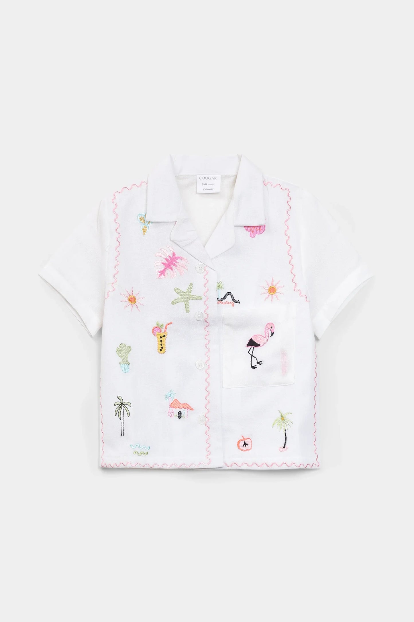 Tropical Embroidered Shirt - Cougar Clothing
