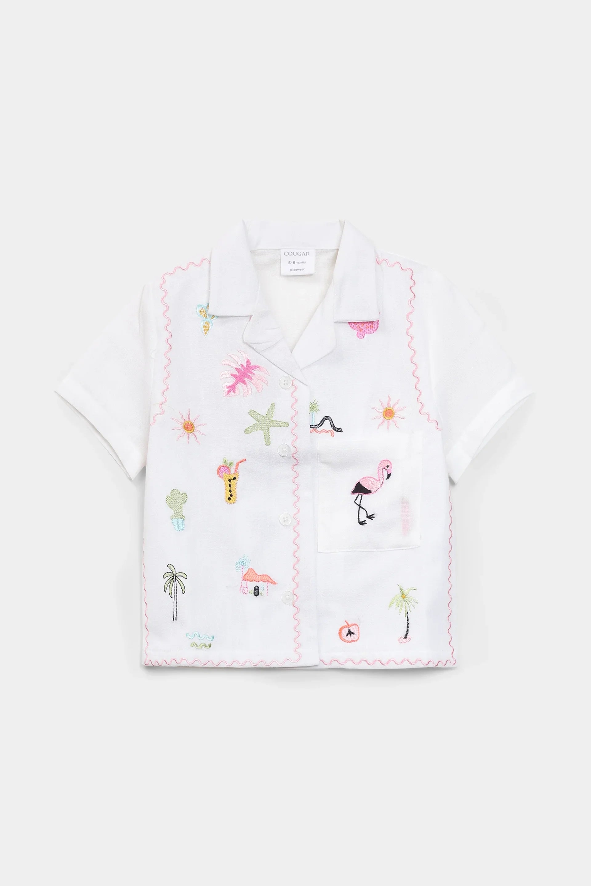 Tropical Embroidered Shirt - Cougar Clothing