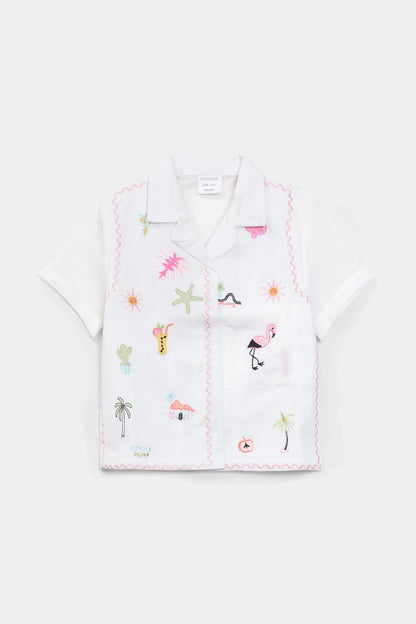 Tropical Embroidered Shirt - Cougar Clothing