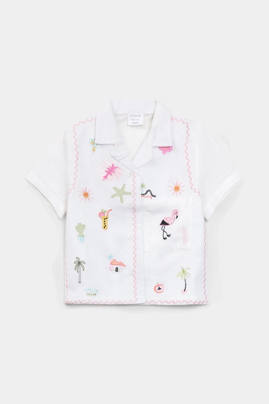 Tropical Embroidered Shirt - Cougar Clothing