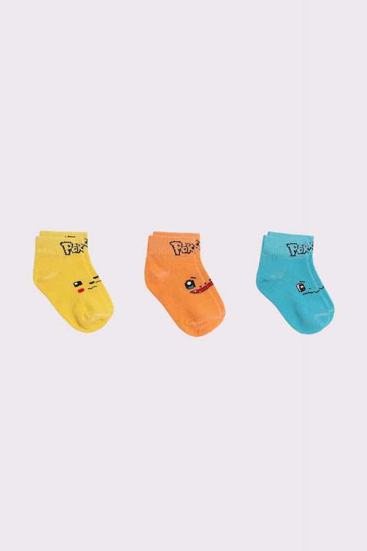 Pack of 3 Graphic Knit Ankle Socks - Cougar Clothing