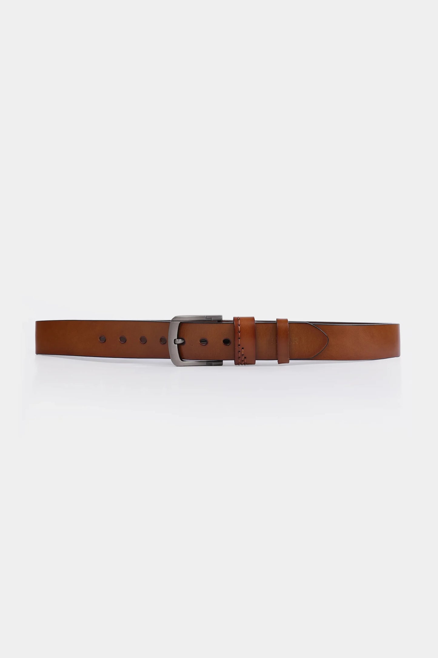 Leather Belt With Contrast Edges - Cougar Clothing