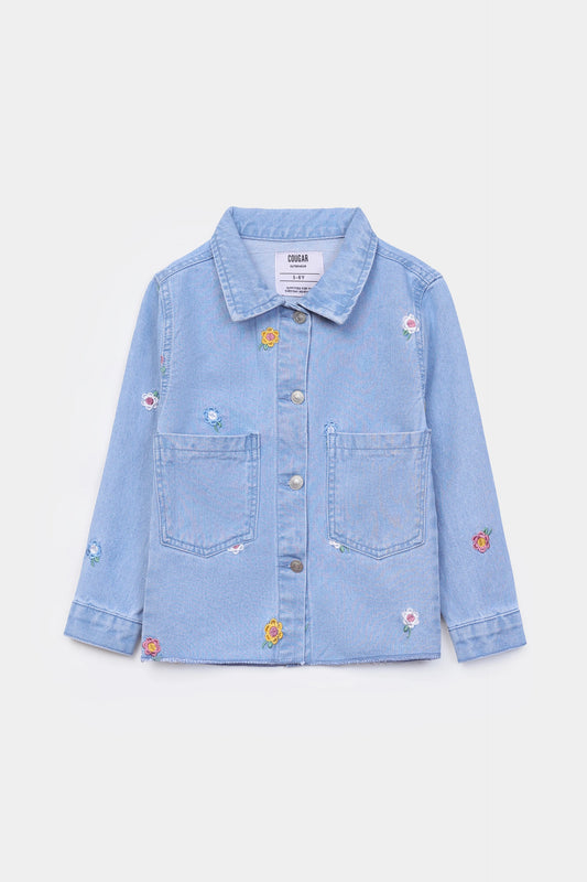 Embroidered Denim Jacket - Cougar Clothing