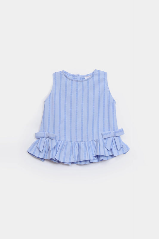Viscose Cotton Top With Bows - Cougar Clothing