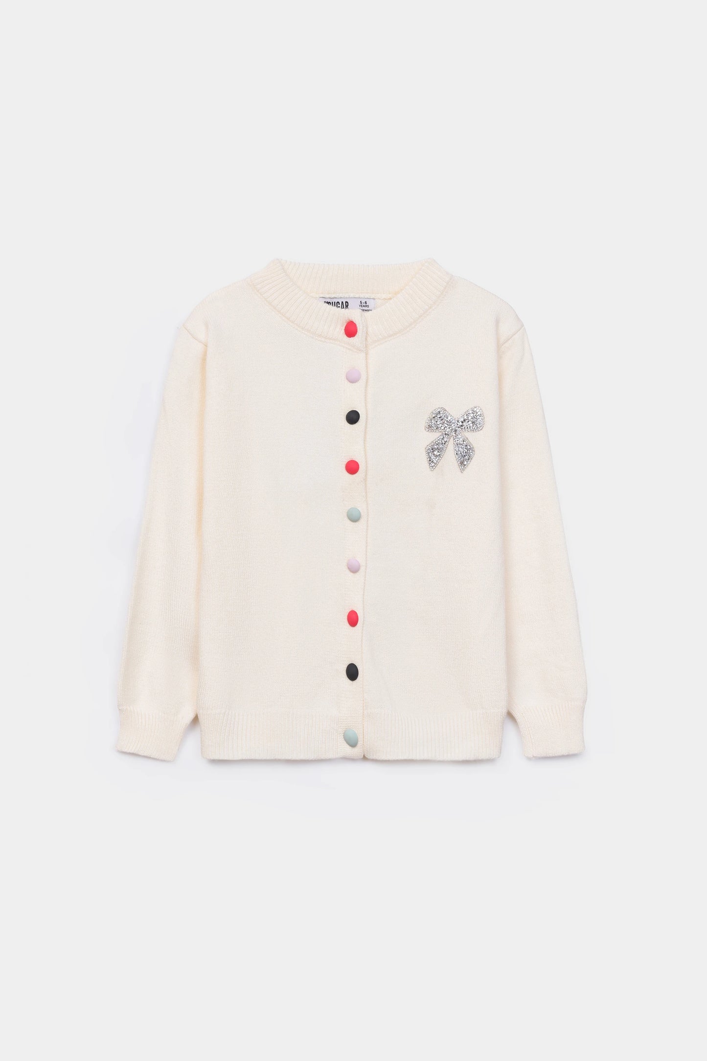 Cardigan With Embellished Bow - Cougar Clothing