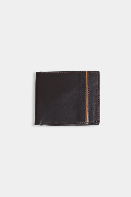 Contrast Striped Leather Wallet - Cougar Clothing