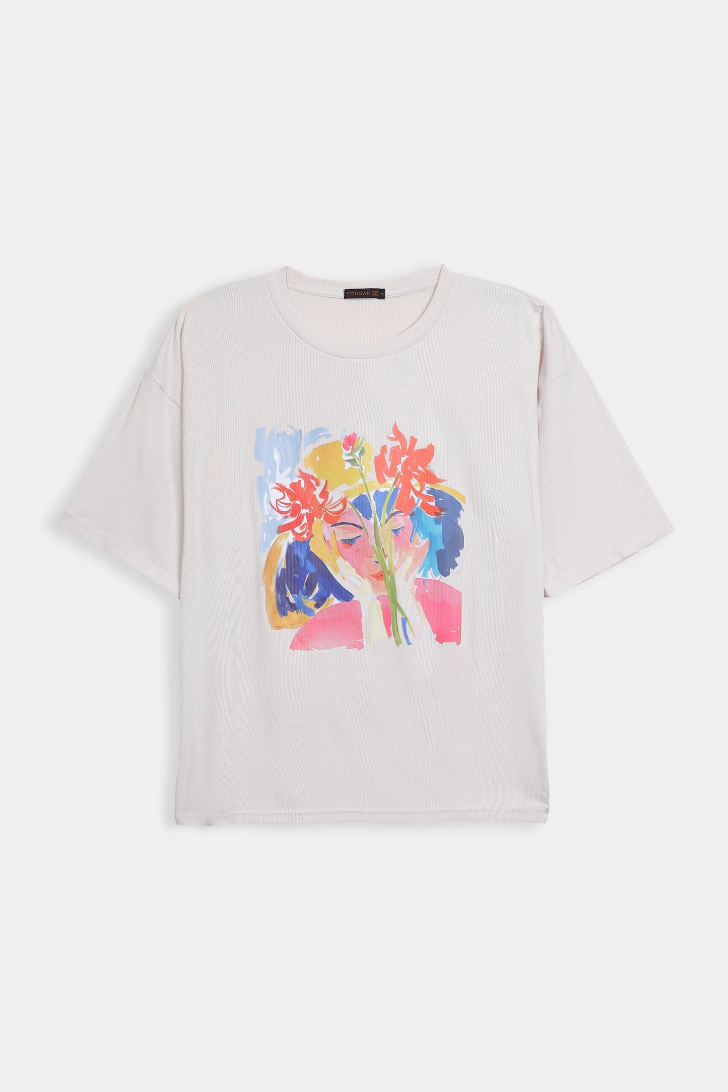 Ribbed Graphic T-Shirt - Cougar Clothing