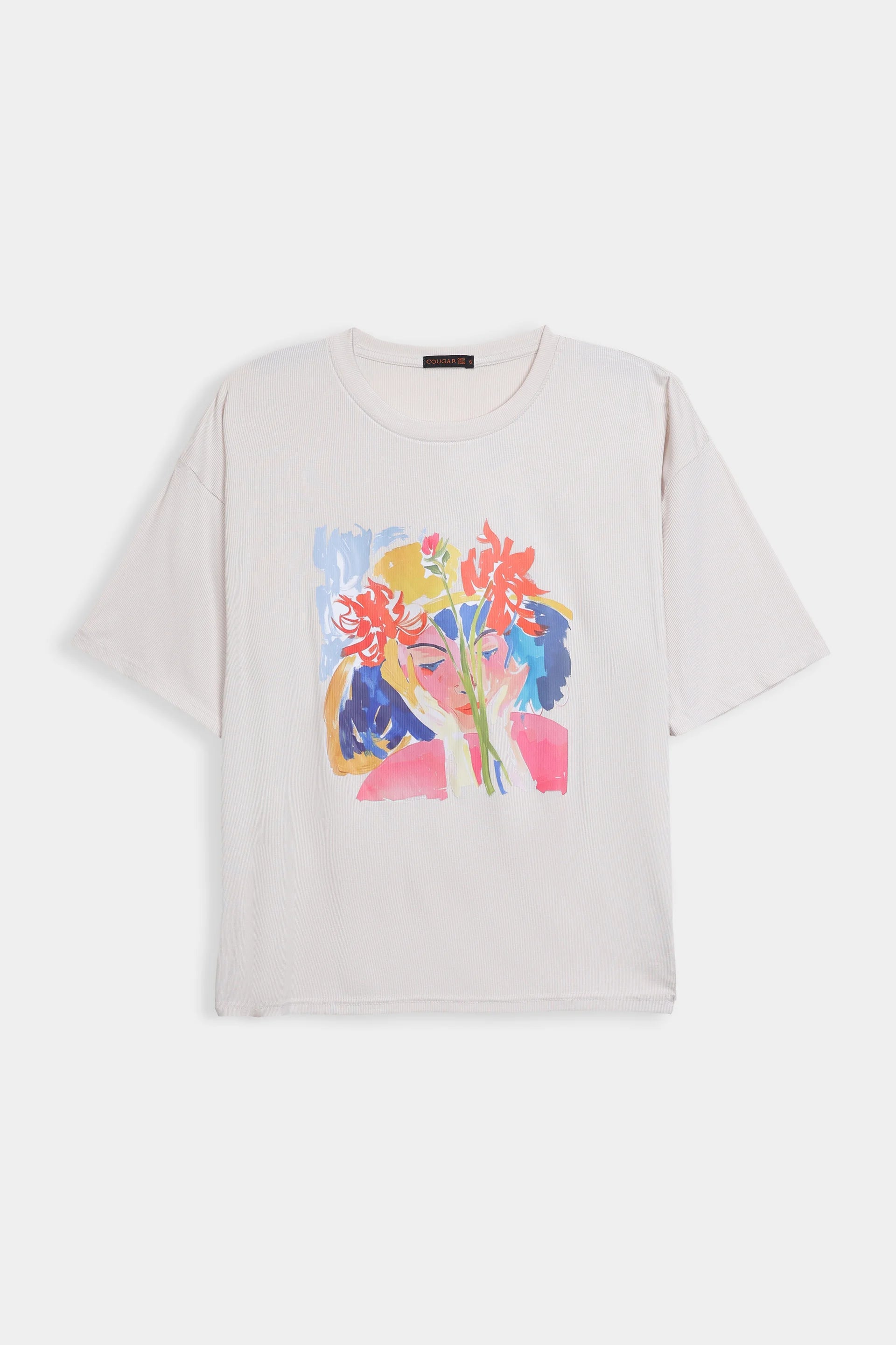 Ribbed Graphic T-Shirt - Cougar Clothing
