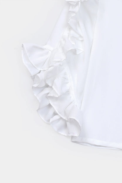 Georgette Chiffon Frilled Top - Cougar Clothing