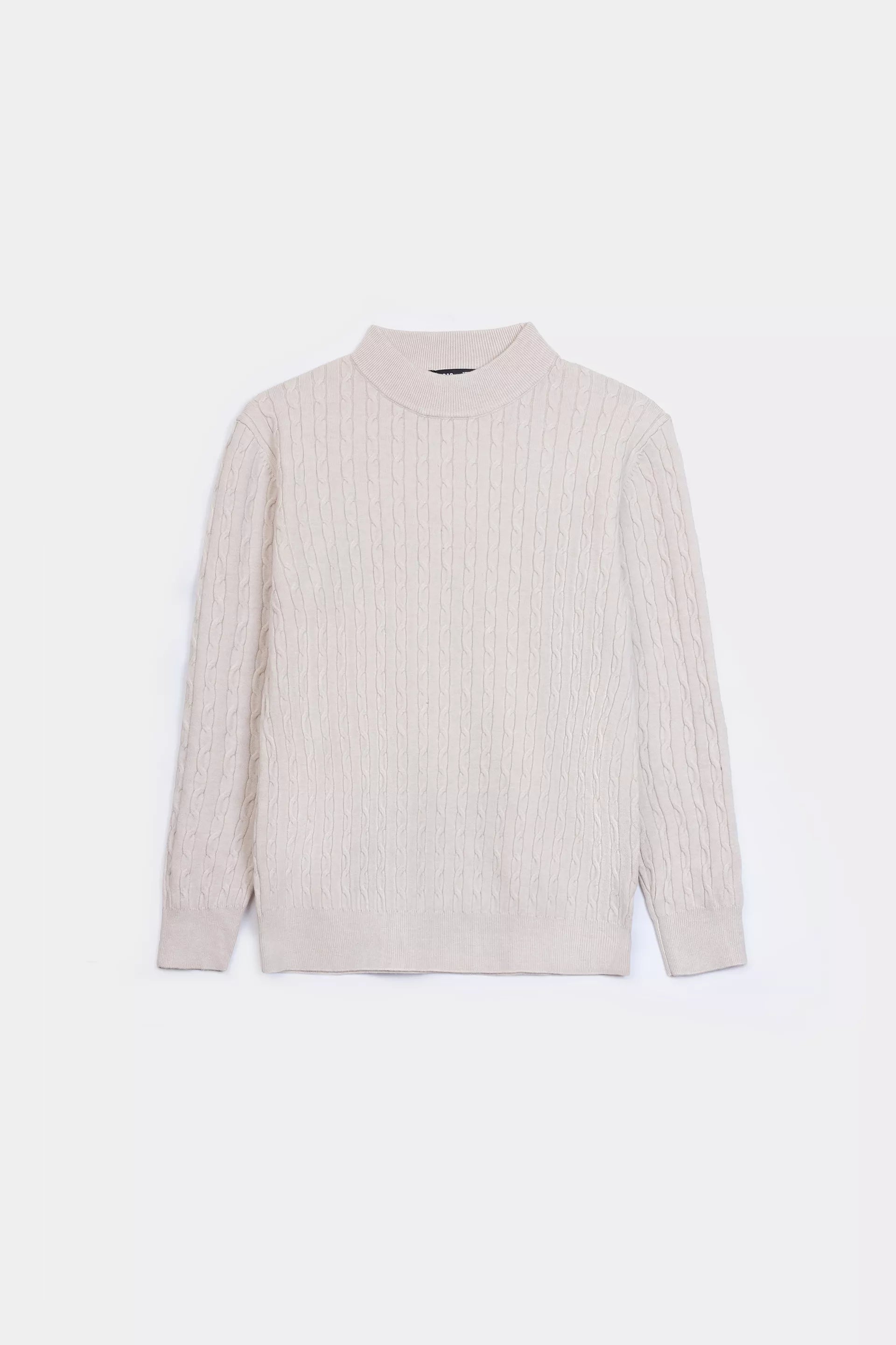 Crew Neck Wool-Blend Sweater - Cougar Clothing