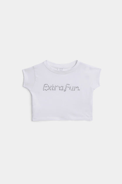 Rhinestone Embellished T-Shirt - Cougar Clothing