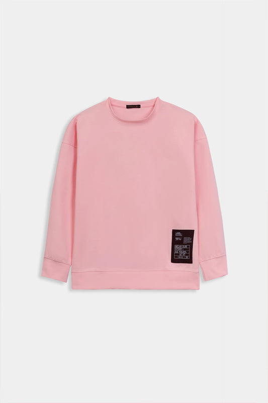 Oversized T-Shirt With Contrast Patch - Cougar Clothing