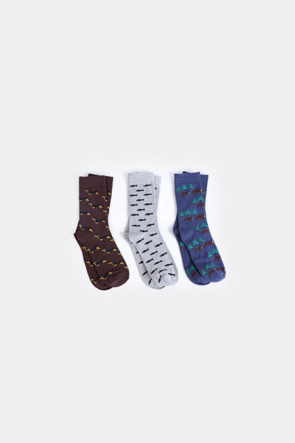 Pack of 3 Patterned Socks
