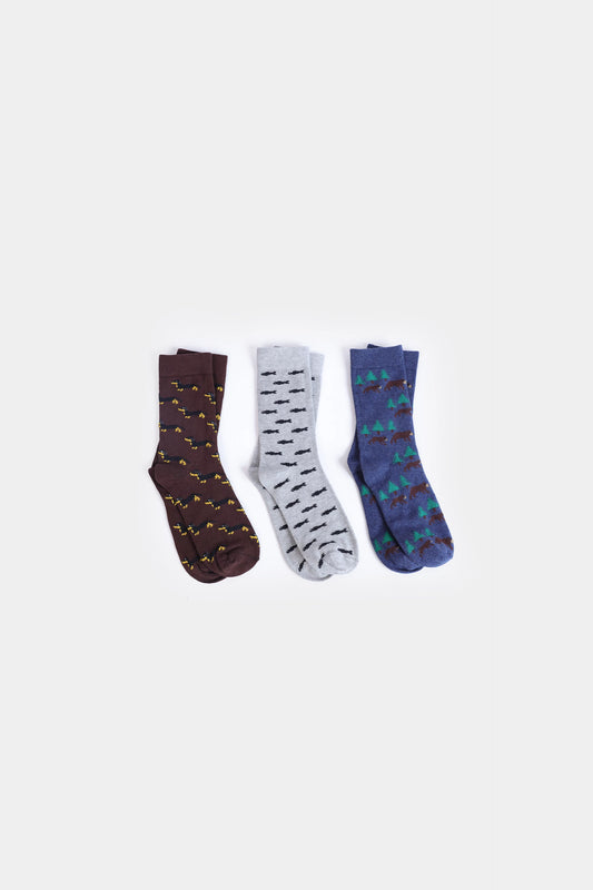 Pack of 3 Patterned Socks