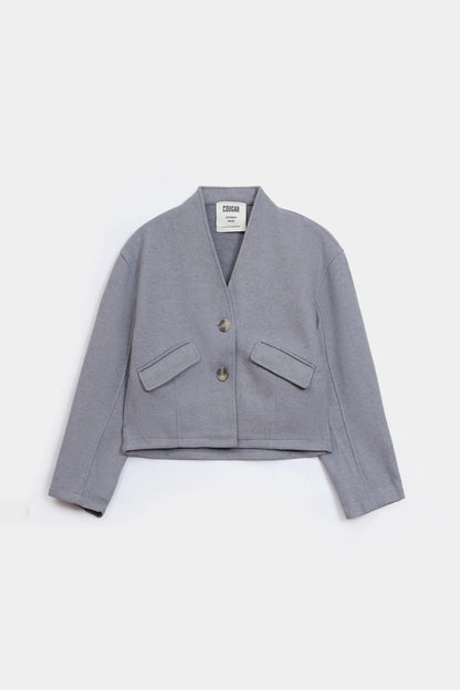 Wool Blend Faux Pocket Coat - Cougar Clothing