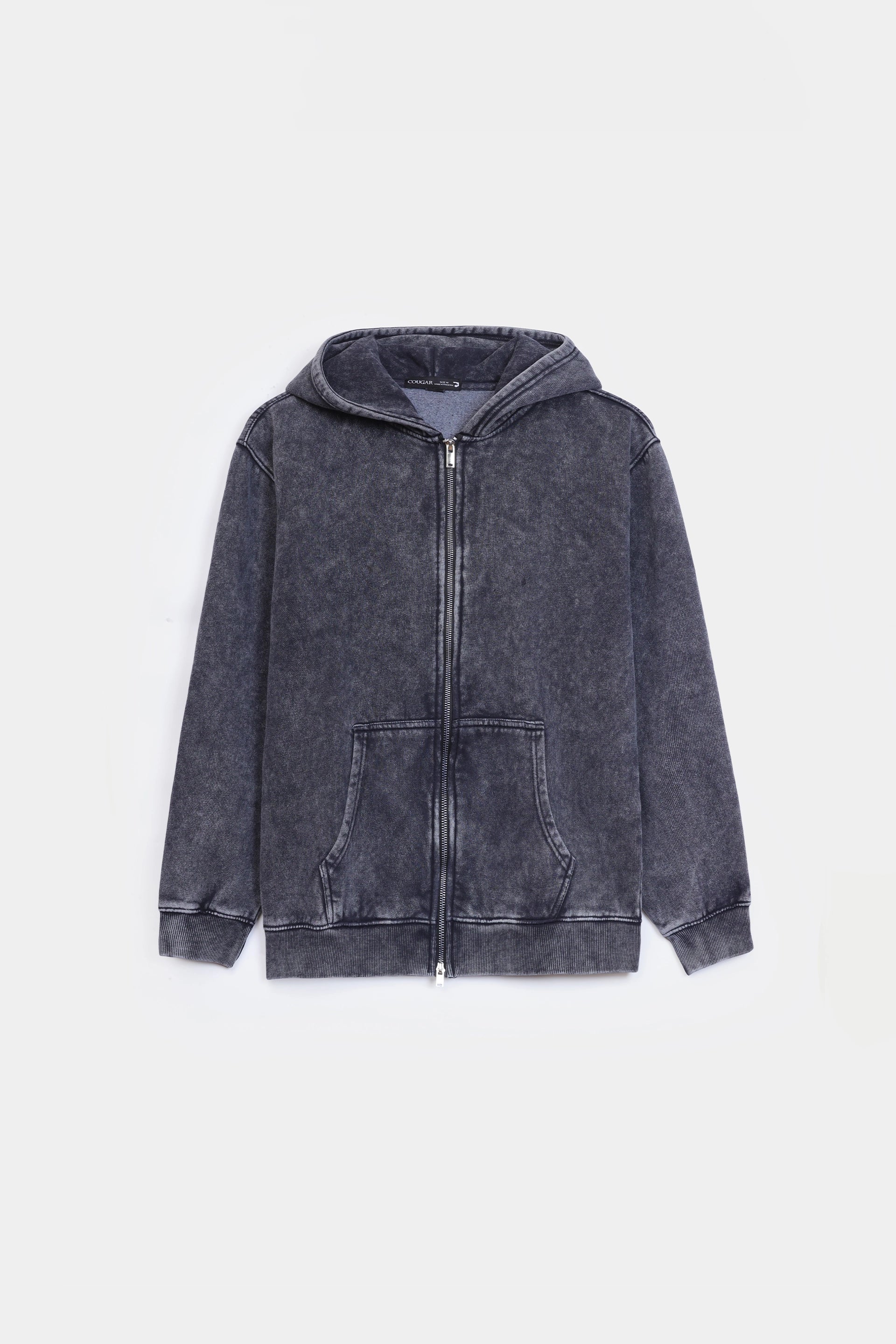 Garment-Dyed Zipper Hoodie - Cougar Clothing