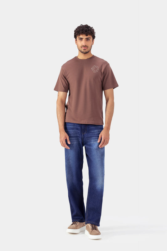 Puff Printed Earth Scripted T-Shirt - Cougar Clothing
