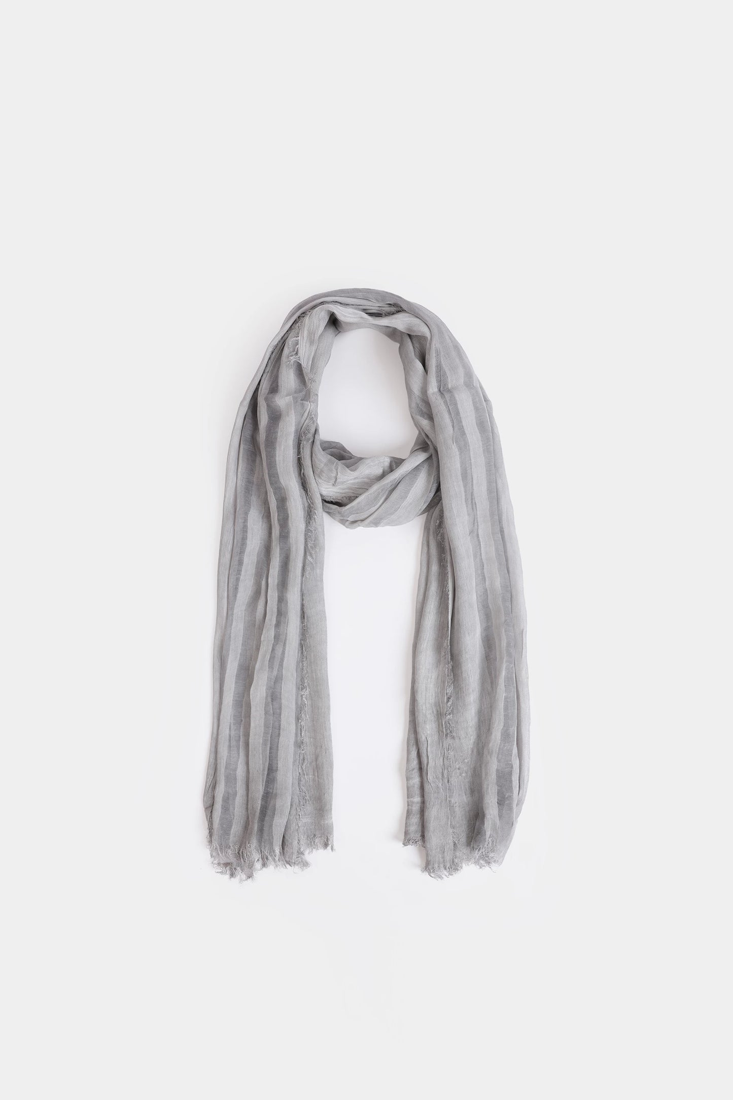 Textured Scarf With Frayed Edges - Cougar Clothing