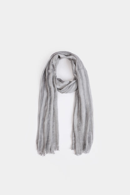 Textured Scarf With Frayed Edges - Cougar Clothing