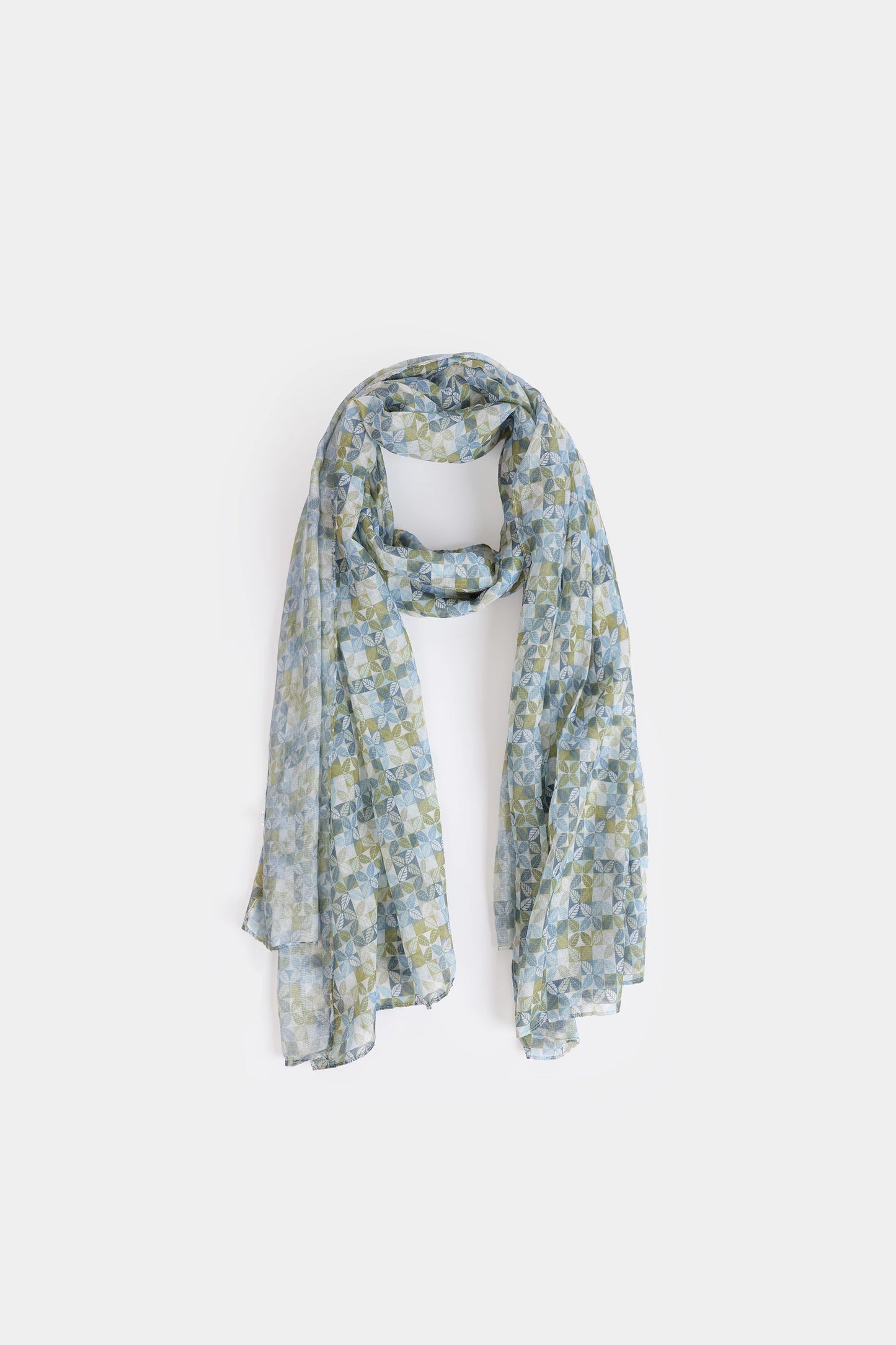 Geometric Leaf Pattern Scarf - Cougar Clothing