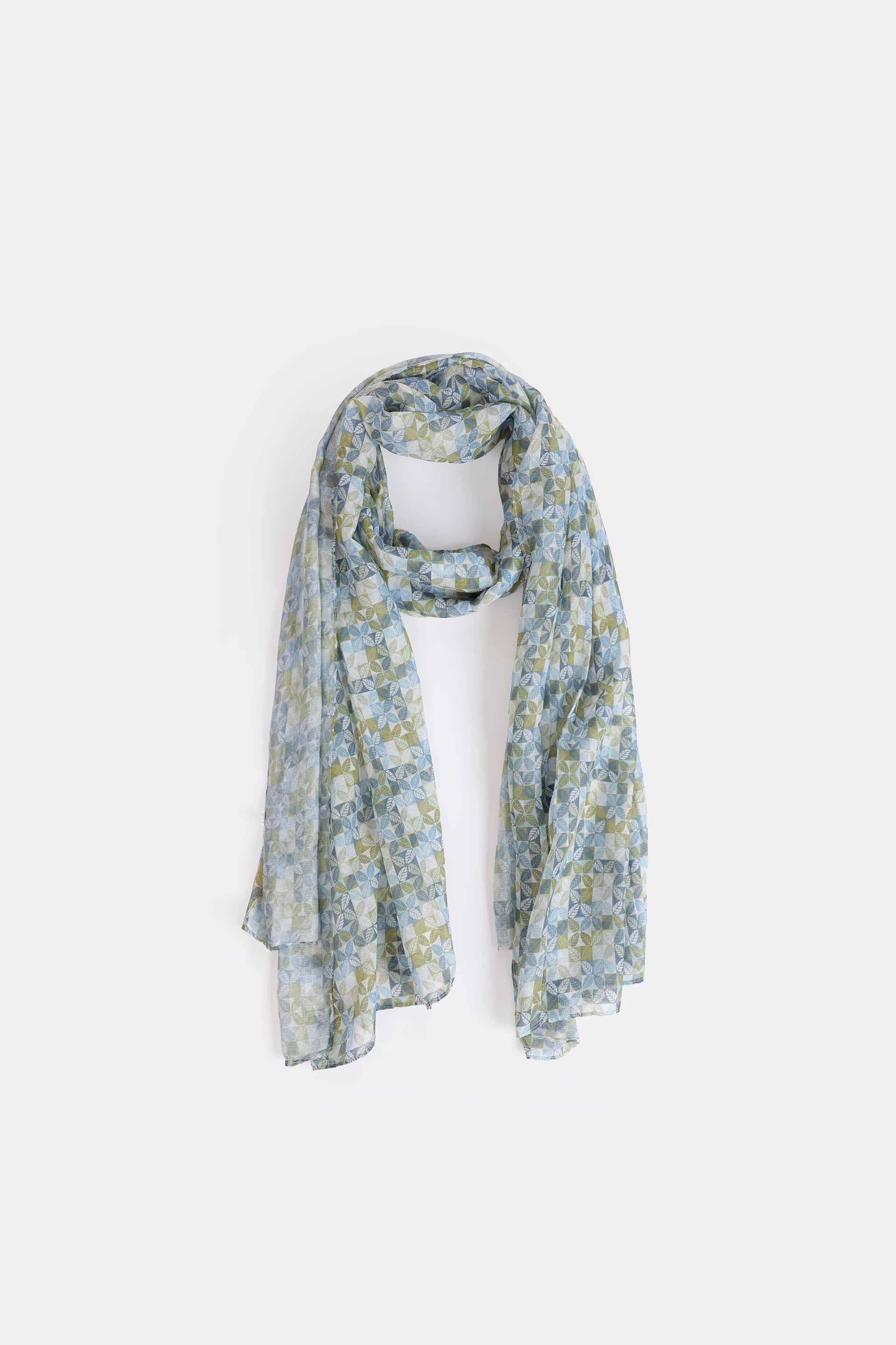 Geometric Leaf Pattern Scarf - Cougar Clothing