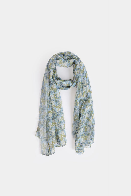 Geometric Leaf Pattern Scarf - Cougar Clothing