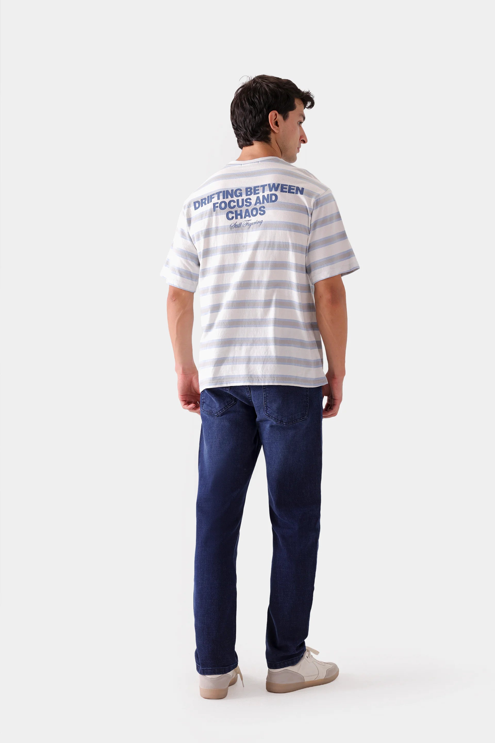 Focus & Chaos Striped Tee - Cougar Clothing