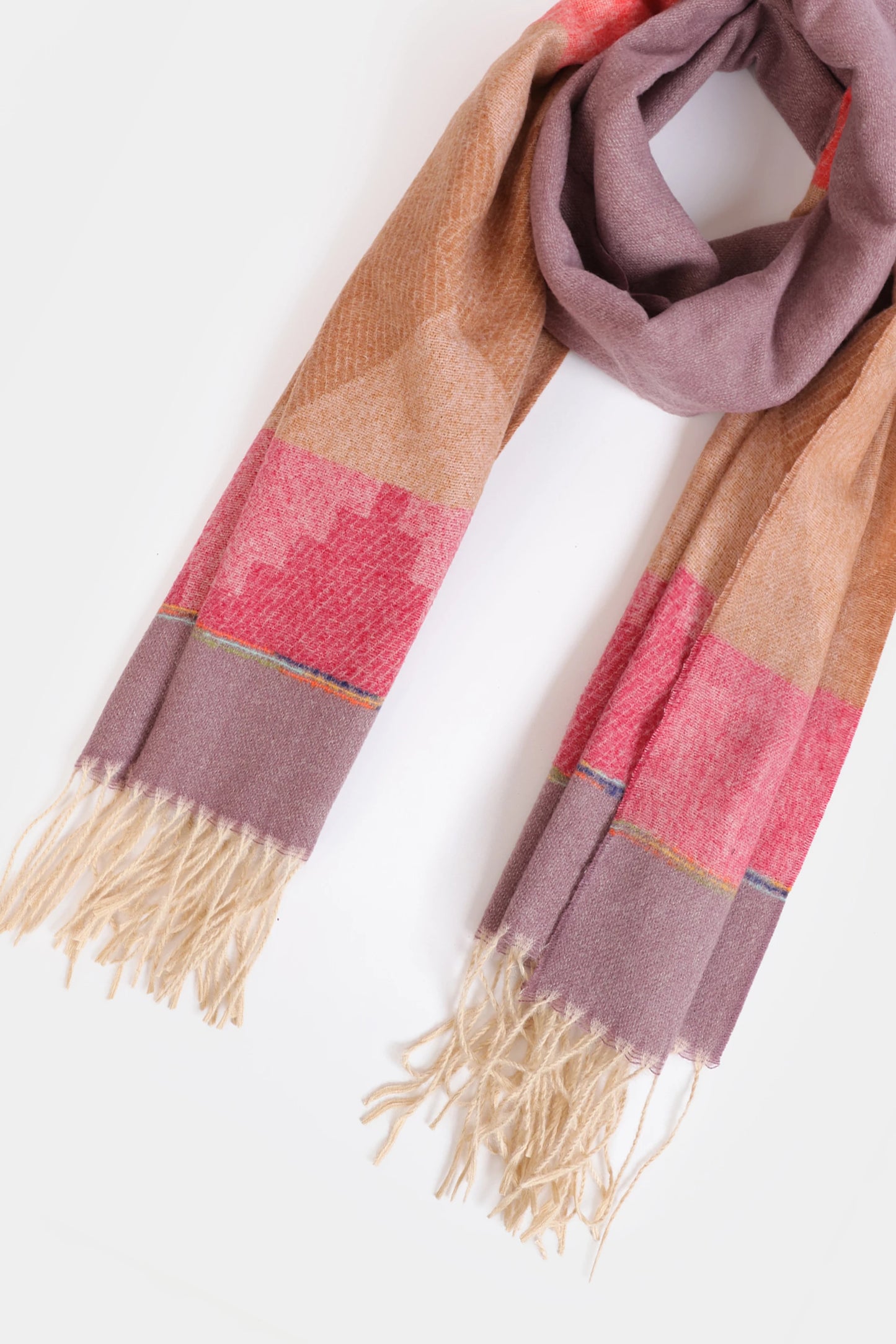 Color Block Knitted Shawl - Cougar Clothing