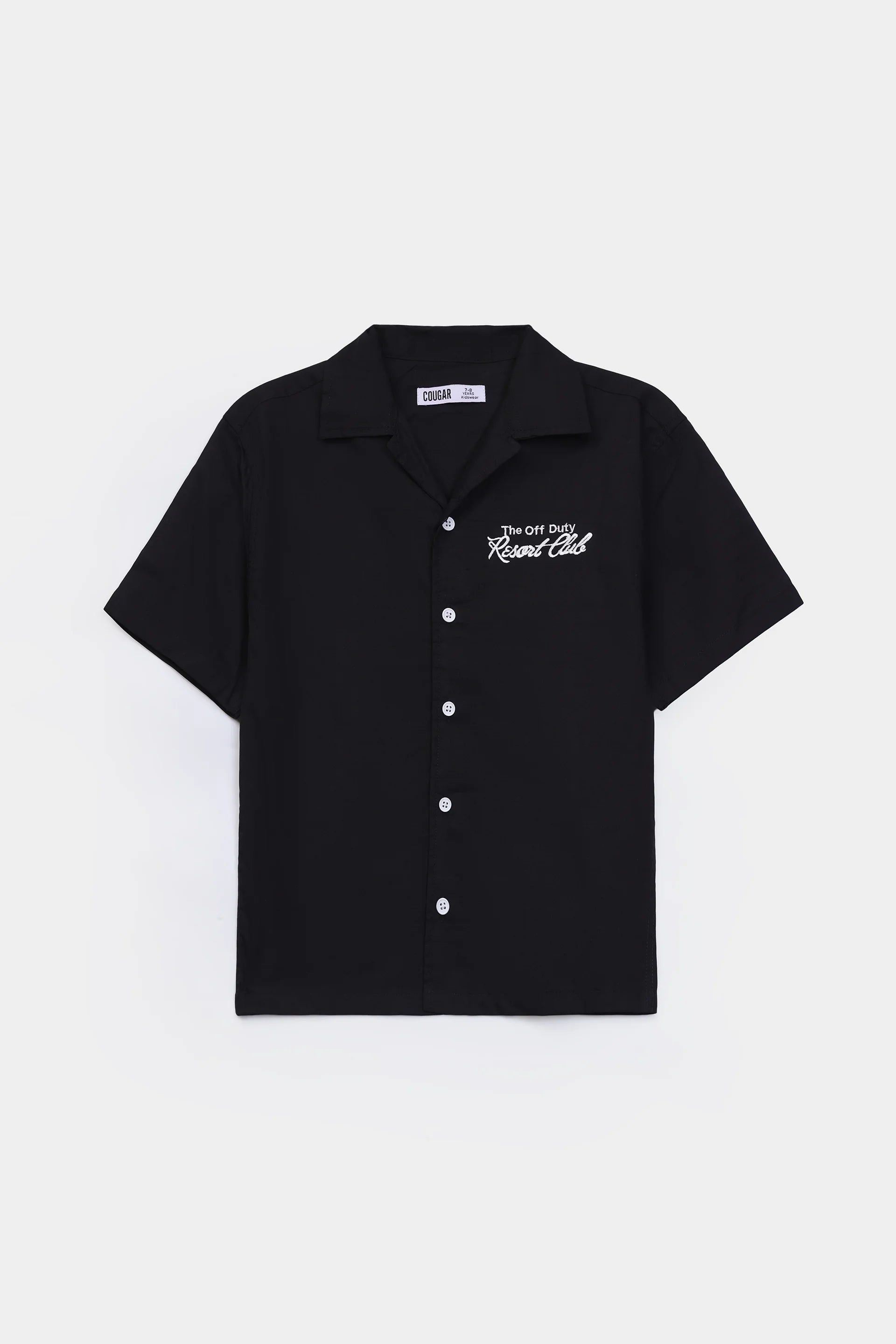 Cotton Dobby Embroidered Shirt - Cougar Clothing