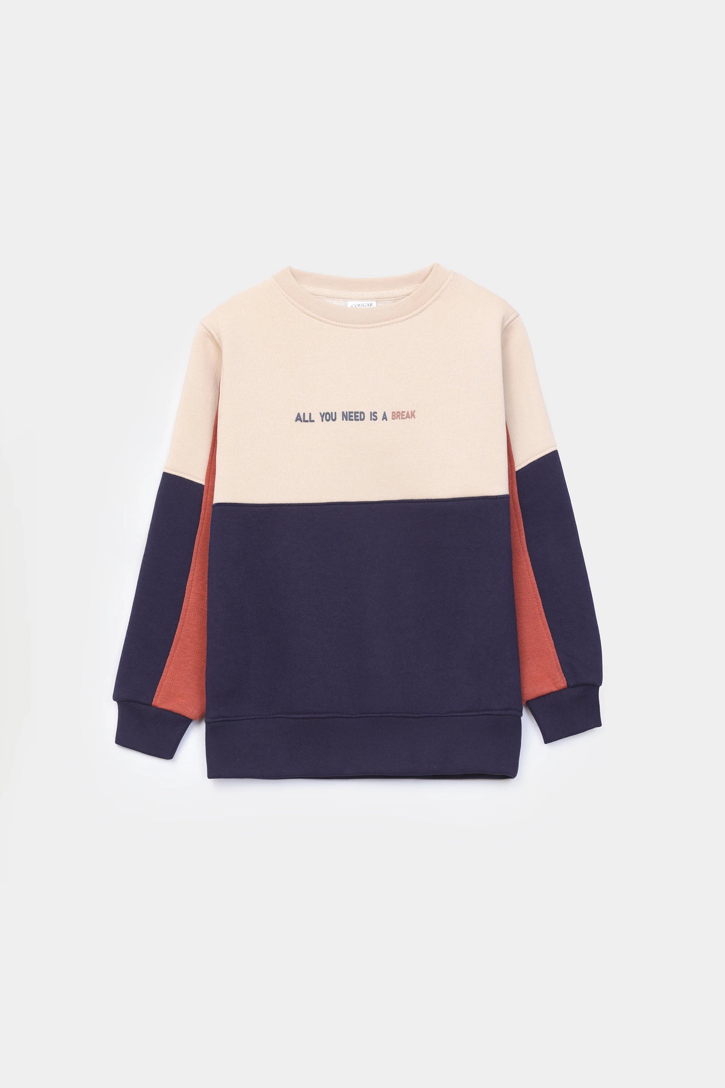 Color Block Fleece Sweatshirt - Cougar Clothing