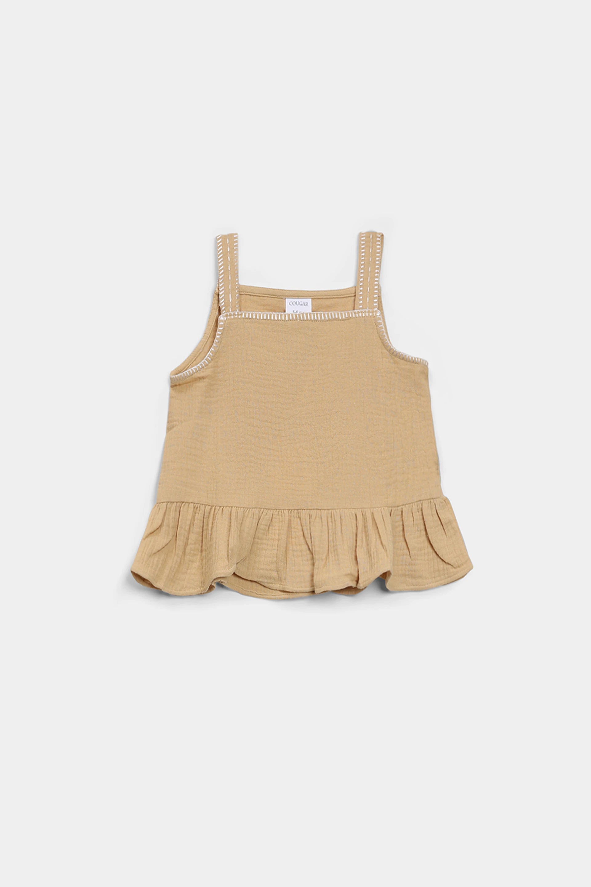 Sleeveless Embroidered Top - Cougar Clothing