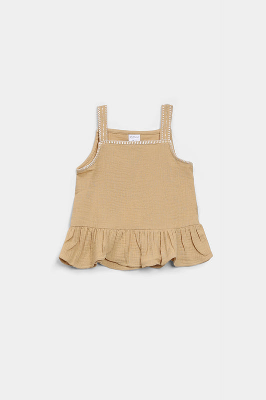 Sleeveless Embroidered Top - Cougar Clothing