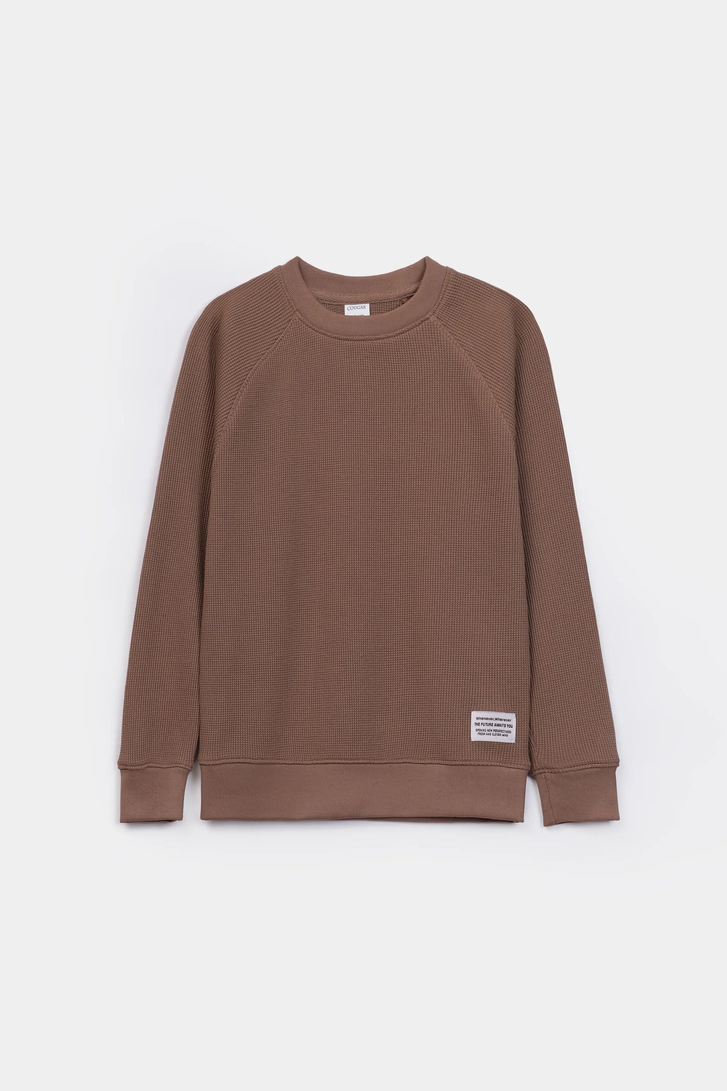 Waffle Knit Sweatshirt - Cougar Clothing