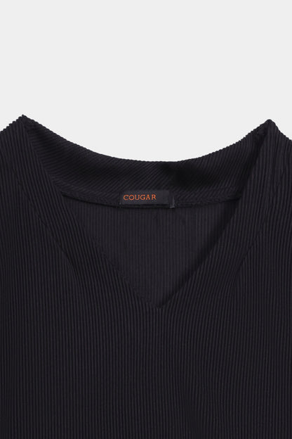 Cap Sleeve Textured Top - Cougar Clothing