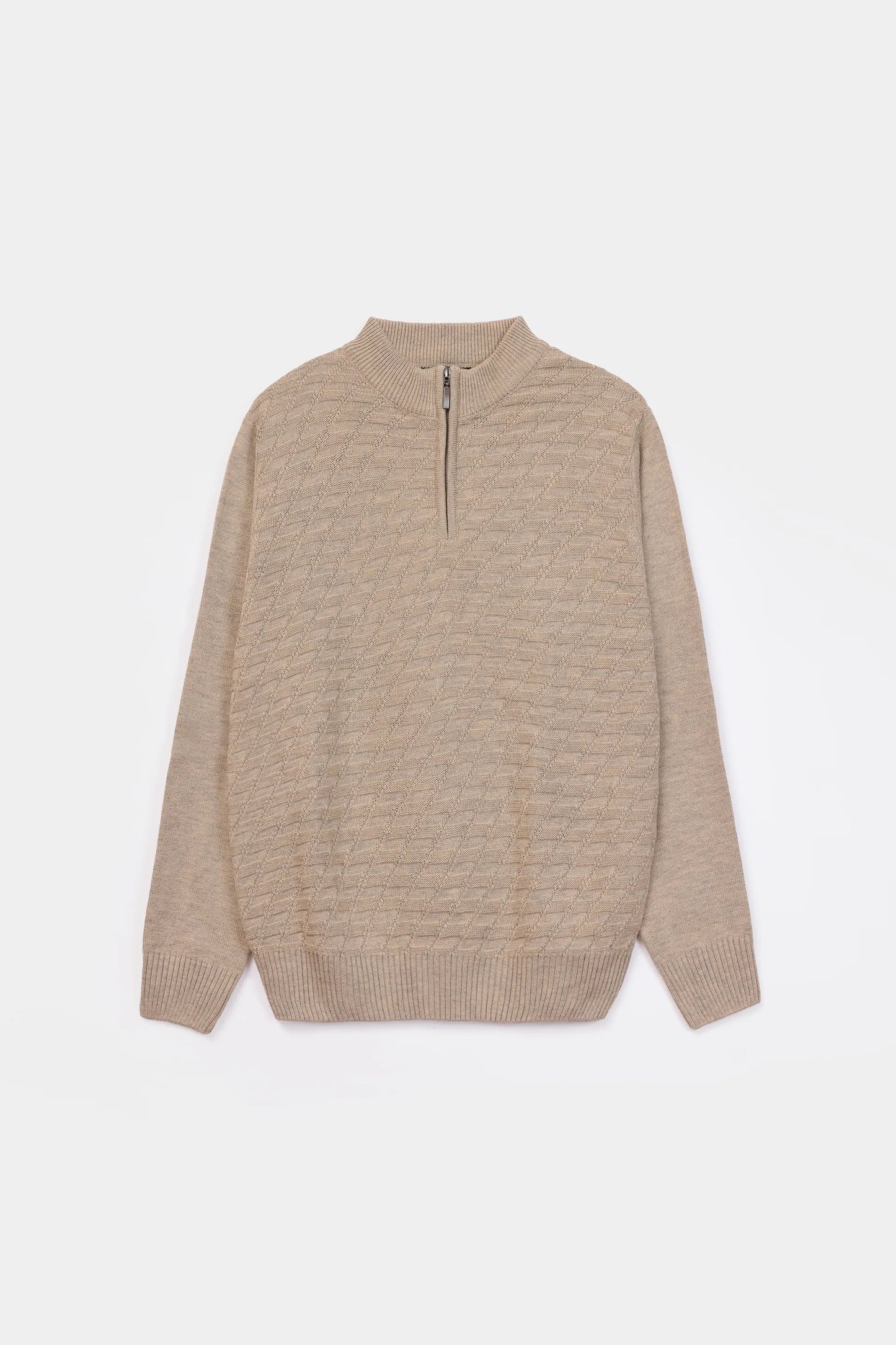 Textured Quarter Zip Sweater - Cougar Clothing
