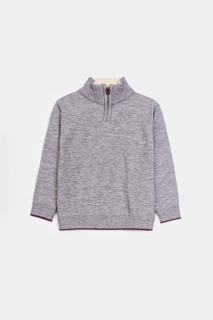 Trimmed Quarter Zip Sweater - Cougar Clothing